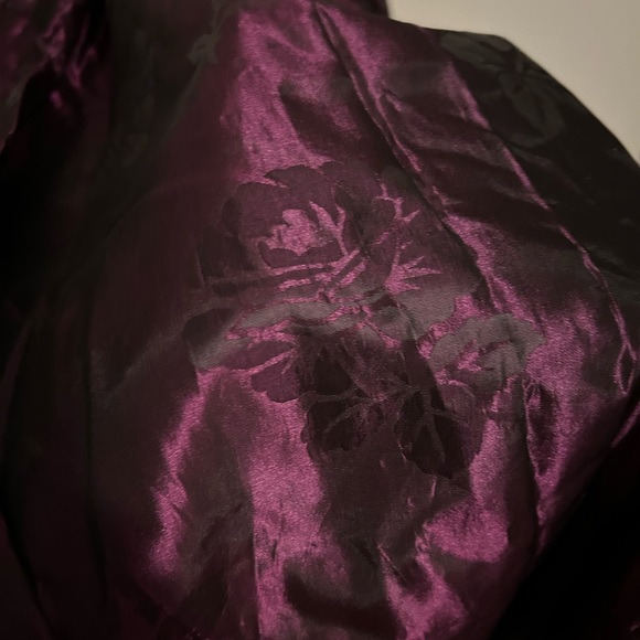 Vintage Laura Ashley Velvet Top Dress | Made in UK | Purple | Floral | A07 - Picture 2 of 10